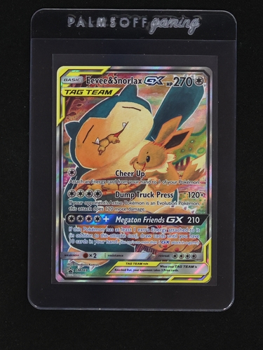 2019 Pokémon TCG SM Black Star Promo #SM169 Eevee & Snorlax GX — front