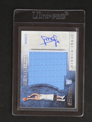 2015-16 Panini Excalibur #RC Nikola Jokic Rookie Jumbo Patch Auto — front