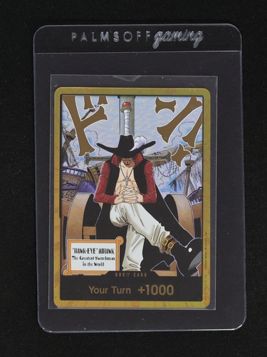 One Piece Card Game OP14 Hawk Eye Mihawk Gold Frame Don!! — front