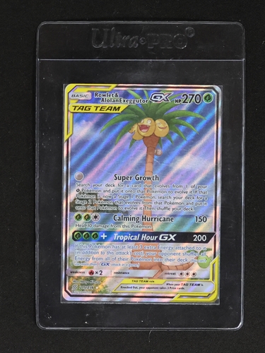 2019 Pokémon Rowlet & Alolan Exeggutor GX #215 — front