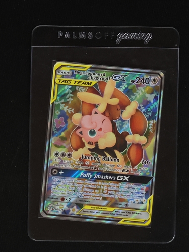 2019 Pokémon TCG Cosmic Eclipse #226 Mega Lopunny & Jigglypuff GX — front