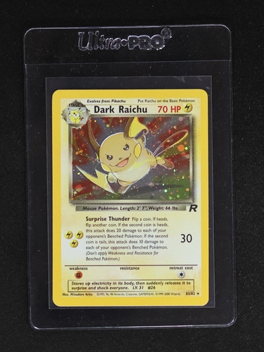 2000 Pokémon Team Rocket #83 Dark Raichu — front