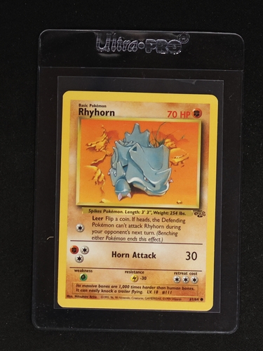 2000 Pokémon Base Set 2 #90 Rhyhorn — front