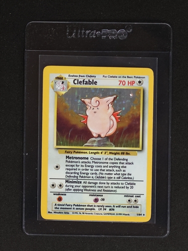1999 Pokémon Jungle #17 Clefable — front
