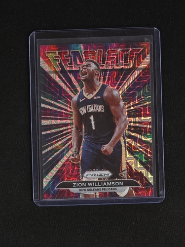 2021-22 Panini Prizm #1 Zion Williamson Fearless Hyper Prizm — front