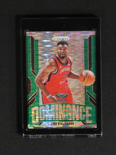 2024-25 Panini Prizm #22 Zion Williamson Dominance Green Prizm — front