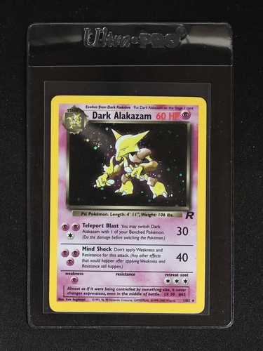 2000 Pokémon Team Rocket #1 Dark Alakazam — front