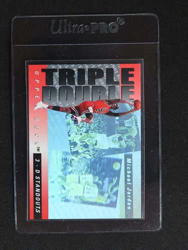 1993 Upper Deck Triple Double 3-D Standouts #TD2 Michael Jordan — front