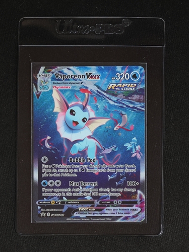 2021 Pokémon SWSH182 Vaporeon VMAX — front