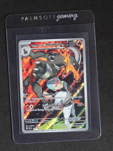 2022 Pokémon TCG Scarlet & Violet Destined Rivals #191 Team Rocket's Houndoom Illustration Rare — front