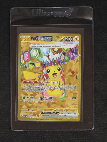 2024 Pokémon TCG SV08: Surging Sparks #247/191 Pikachu EX — front