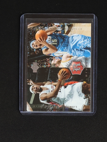 2004 Upper Deck Rivals #28 LeBron James Carmelo Anthony — front