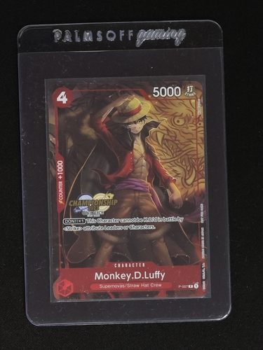 2023 One Piece TCG P-007 Monkey D. Luffy Championship 2023 Celebration Pack Promo — front