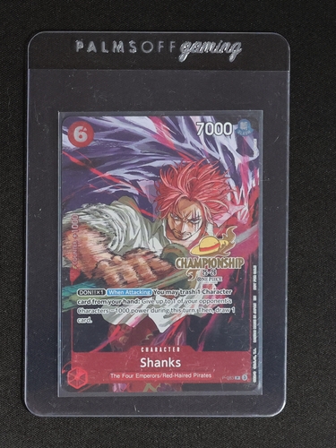 2025 One Piece Card Game P-083 Shanks Championship Promo — front