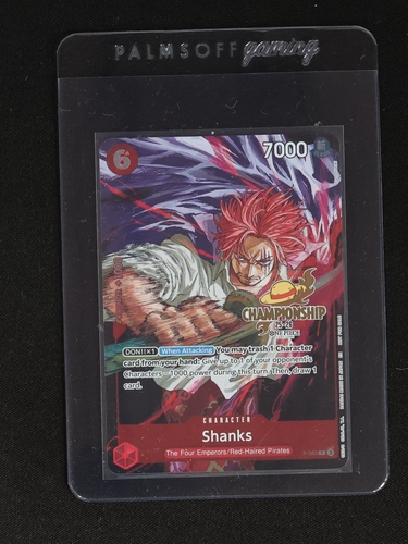 One Piece TCG P-083 Shanks Championship 25-26 Promo — front