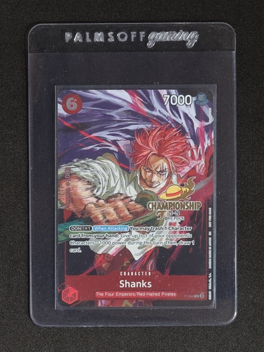One Piece TCG 2025 P-083 Shanks Championship Tournament Promo — front