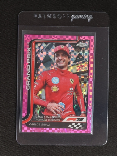 2025 Topps Chrome Formula 1 #141 Carlos Sainz Pink Checker Flag — front