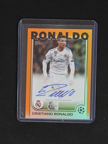 2017 Topps UEFA Champions League Cristiano Ronaldo Orange Parallel — front