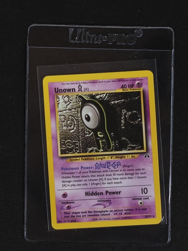 2001 Pokémon Neo Discovery #33 Unown [A] — front
