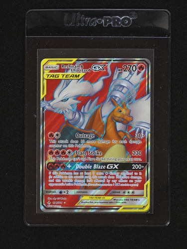 2019 Pokémon Sun & Moon Unbroken Bonds #194 Reshiram & Charizard GX — front