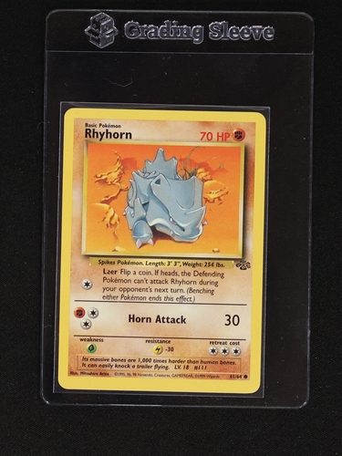1999 Pokemon Jungle #61 Rhyhorn — front