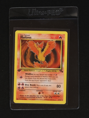 1999 Pokémon Fossil #27 Moltres — front