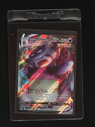 2021 Pokemon Sword & Shield Chilling Reign #100 Galarian Slowking VMAX — front