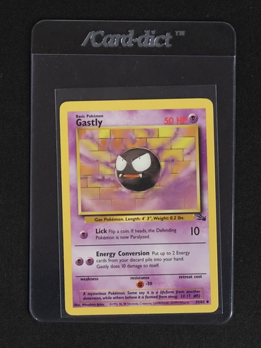 1999 Fossil #33 Gastly — front