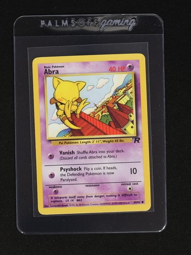 1999 Pokémon Team Rocket #49 Abra — front