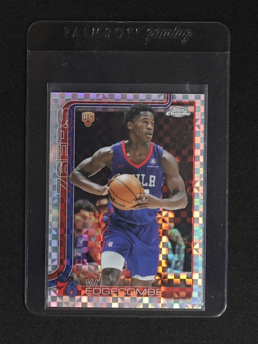2025-26 Topps Chrome #253 VJ Edgecombe X-Fractor Rookie — front