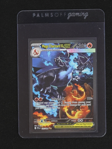 2023 Pokemon Mega Charizard X EX 125/094 Me02 Phantasmal Flames Holo — front