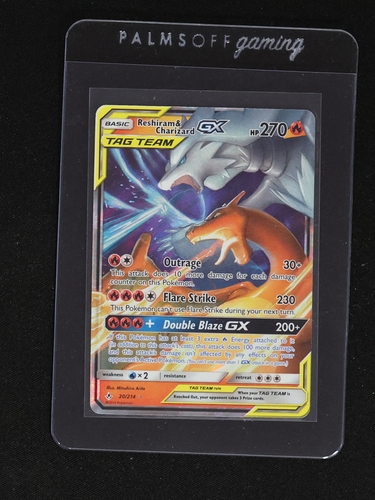 2019 Pokémon TAG TEAM #20 Reshiram & Charizard GX — front
