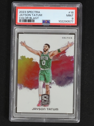 2023 Panini Spectra #18 Jayson Tatum Color Blast — front