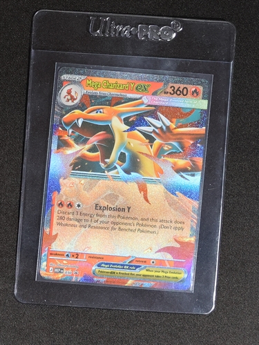 Pokemon TCG Mega Charizard Y EX 030 Mega Evolution Promo Full Art Holo — front