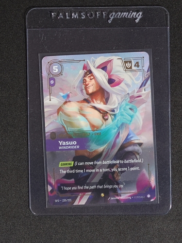 2025 Riftbound League of Legends TCG #235 Yasuo Windrider Spiritforged — front