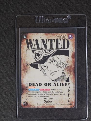 2025 One Piece OP13-120 Sabo Wanted Poster Carrying On His Will — front