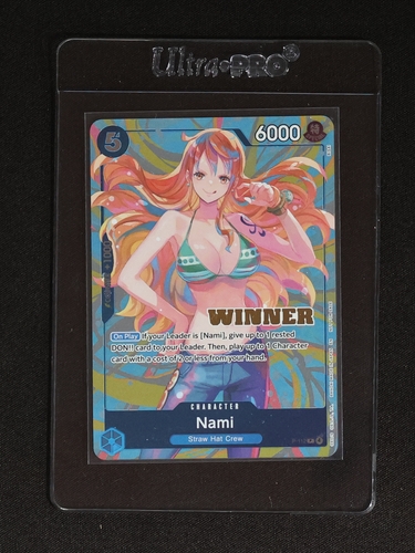 One Piece Card Game P-112 Nami Heroines Battle Winner Pack Promo — front