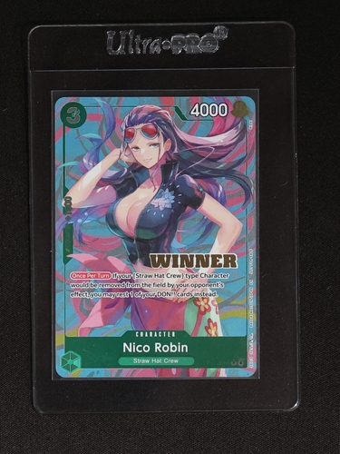 One Piece Card Game Heroines Battle Nico Robin Winner Promo Card P-111 — front