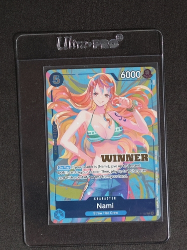 One Piece Card Game P-112 Nami Heroines Battle Winner Pack Promo — front