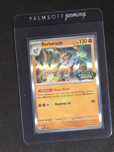 2020 Pokémon Perfect Order #065 Barbaracle — front