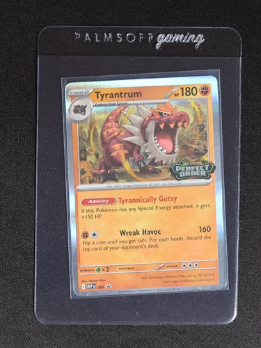 2014 Pokémon MEP #066 Tyrantrum Perfect Order Prerelease Promo — front