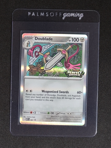 Pokemon TCG Perfect Order #067 Doublade Prerelease Staff Promo — front