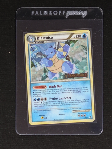 2010 Pokémon HS Unleashed #13 Blastoise — front