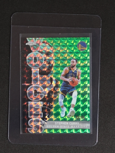 2019-20 Panini Mosaic #70 Stephen Curry Green Mosaic Prizm — front