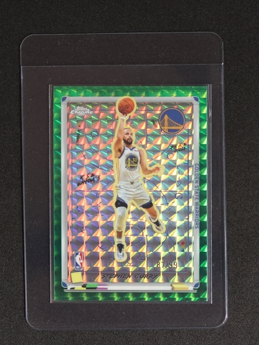 2025-26 Topps Chrome X's and Whoa's Green Geometric #XW-5 Stephen Curry — front
