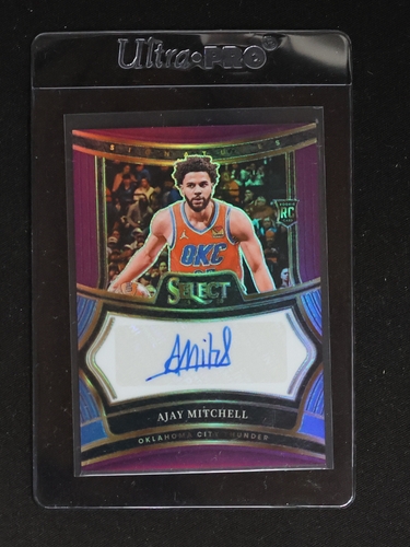 2024-25 Panini Select #RS-AJY Ajay Mitchell Rookie Signature Auto — front
