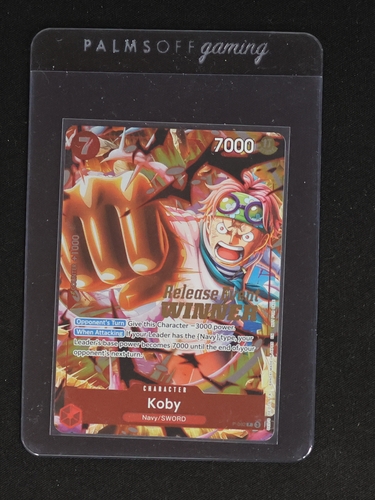 One Piece TCG P-092 Koby OP12 Release Event Winner — front