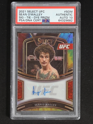 2021 Panini Select UFC #SOM Sean O'Malley Tie-Dye Prizm Auto — front
