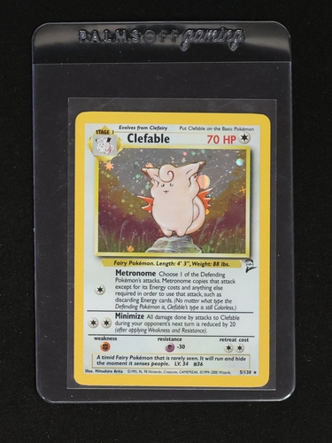 2000 Pokémon Base Set 2 #5 Clefable Holo — front