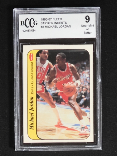 1986-87 Fleer Sticker #8 Michael Jordan — front